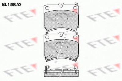 FTE bl1300a2 -  Комплект тормозных колодок, дисковый тормоз