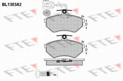 FTE bl1303a2 -  Комплект тормозных колодок, дисковый тормоз