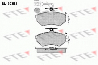 FTE bl1303b2 -  Комплект тормозных колодок, дисковый тормоз