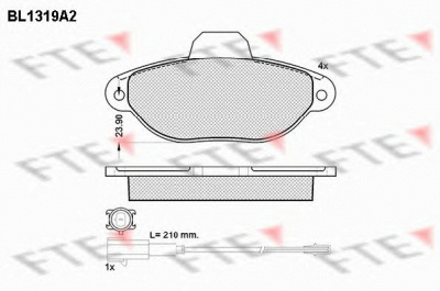 FTE bl1319a2 -  Комплект тормозных колодок, дисковый тормоз