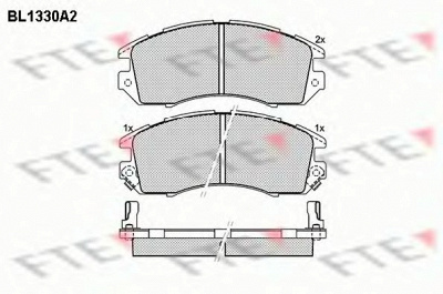 FTE bl1330a2 -  Комплект тормозных колодок, дисковый тормоз