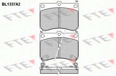 FTE bl1337a2 -  Комплект тормозных колодок, дисковый тормоз