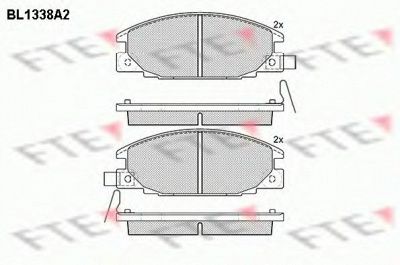 FTE bl1338a2 -  Комплект тормозных колодок, дисковый тормоз