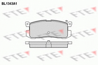 FTE bl1343a1 -  Комплект тормозных колодок, дисковый тормоз