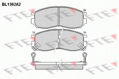 FTE bl1362a2 -  Комплект тормозных колодок, дисковый тормоз