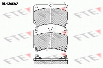 FTE bl1365a2 -  Комплект тормозных колодок, дисковый тормоз