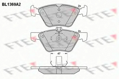 FTE bl1369a2 -  Комплект тормозных колодок, дисковый тормоз