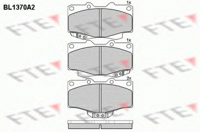 FTE bl1370a2 -  Комплект тормозных колодок, дисковый тормоз