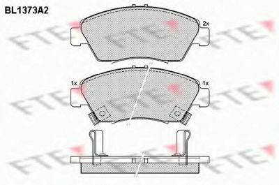 FTE bl1373a2 -  Комплект тормозных колодок, дисковый тормоз