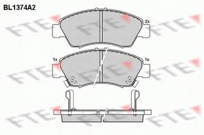 FTE bl1374a2 -  Комплект тормозных колодок, дисковый тормоз