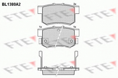 FTE bl1380a2 -  Комплект тормозных колодок, дисковый тормоз