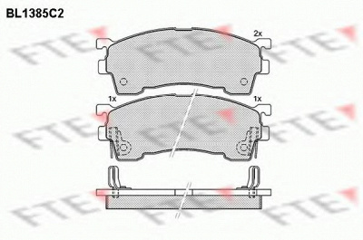 FTE bl1385c2 -  Комплект тормозных колодок, дисковый тормоз