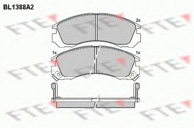 FTE bl1388a2 -  Комплект тормозных колодок, дисковый тормоз
