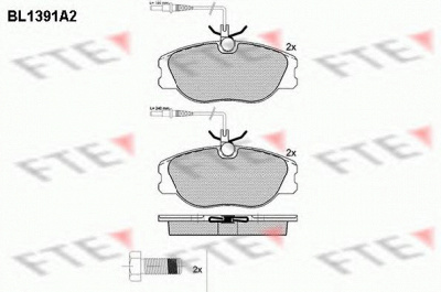 FTE bl1391a2 -  Комплект тормозных колодок, дисковый тормоз