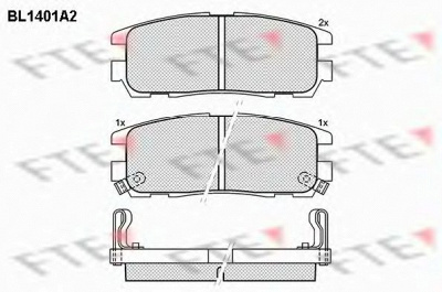 FTE bl1401a2 -  Комплект тормозных колодок, дисковый тормоз