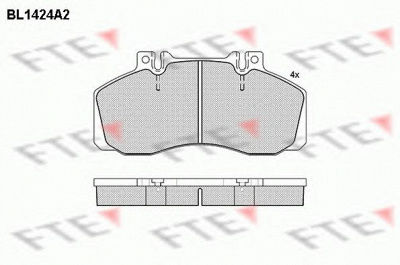 FTE bl1424a2 -  Комплект тормозных колодок, дисковый тормоз