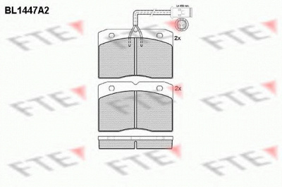 FTE bl1447a2 -  Комплект тормозных колодок, дисковый тормоз