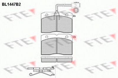 FTE bl1447b2 -  Комплект тормозных колодок, дисковый тормоз
