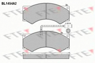 FTE bl1454a2 -  Комплект тормозных колодок, дисковый тормоз