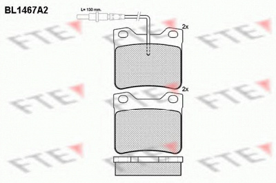 FTE bl1467a2 -  Комплект тормозных колодок, дисковый тормоз