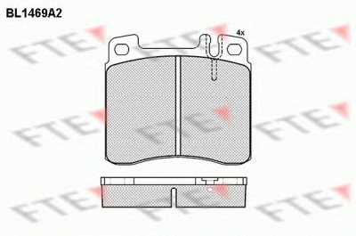 FTE bl1469a2 -  Комплект тормозных колодок, дисковый тормоз
