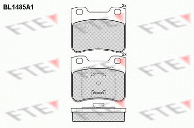 FTE bl1485a1 -  Комплект тормозных колодок, дисковый тормоз