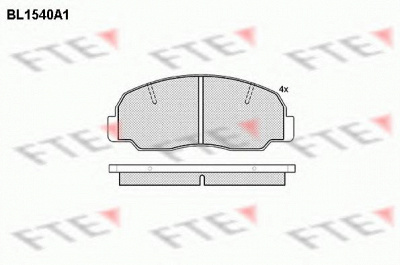 FTE bl1540a1 -  Комплект тормозных колодок, дисковый тормоз