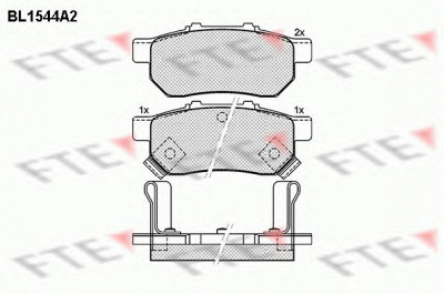 FTE bl1544a2 -  Комплект тормозных колодок, дисковый тормоз