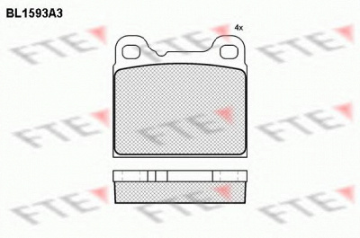FTE bl1593a3 -  Комплект тормозных колодок, дисковый тормоз