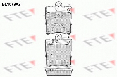 FTE bl1679a2 -  Комплект тормозных колодок, дисковый тормоз