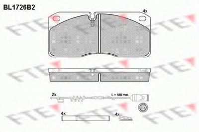 FTE bl1726b2 -  Комплект тормозных колодок, дисковый тормоз