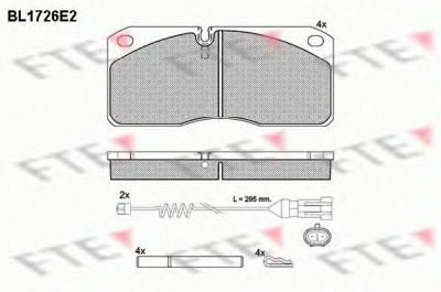 FTE bl1726e2 -  Комплект тормозных колодок, дисковый тормоз