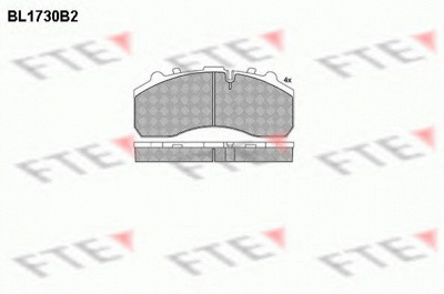 FTE bl1730b2 -  Комплект тормозных колодок, дисковый тормоз