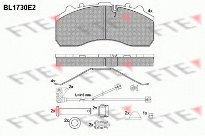 FTE bl1730e2 -  Комплект тормозных колодок, дисковый тормоз