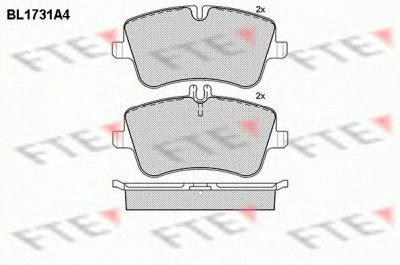 FTE bl1731a4 -  Комплект тормозных колодок, дисковый тормоз