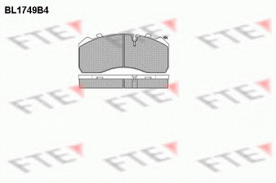 FTE bl1749b4 -  Комплект тормозных колодок, дисковый тормоз
