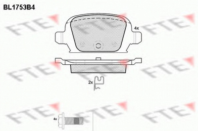 FTE bl1753b4 -  Комплект тормозных колодок, дисковый тормоз