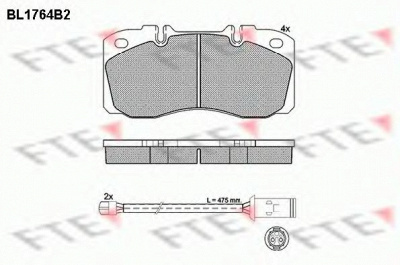 FTE bl1764b2 -  Комплект тормозных колодок, дисковый тормоз