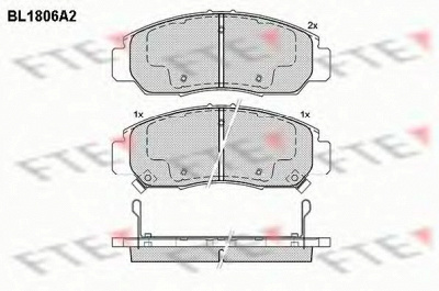 FTE bl1806a2 -  Комплект тормозных колодок, дисковый тормоз