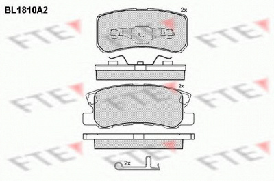 FTE bl1810a2 -  Комплект тормозных колодок, дисковый тормоз