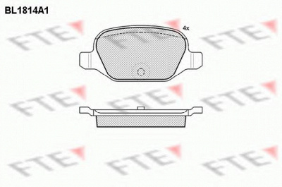 FTE bl1814a1 -  Комплект тормозных колодок, дисковый тормоз