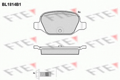 FTE bl1814b1 -  Комплект тормозных колодок, дисковый тормоз