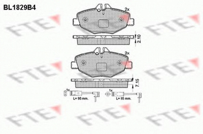 FTE bl1829b4 -  Комплект тормозных колодок, дисковый тормоз