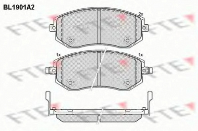 FTE bl1901a2 -  Комплект тормозных колодок, дисковый тормоз
