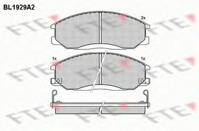 FTE bl1929a2 -  Комплект тормозных колодок, дисковый тормоз