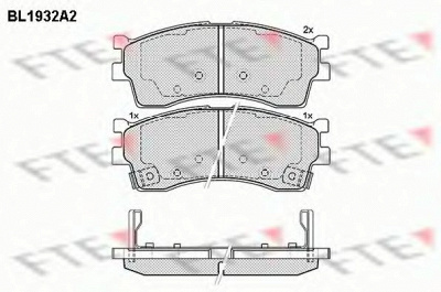FTE bl1932a2 -  Комплект тормозных колодок, дисковый тормоз