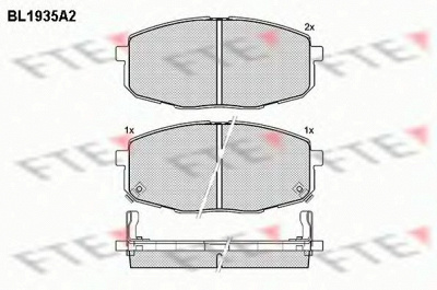 FTE bl1935a2 -  Комплект тормозных колодок, дисковый тормоз