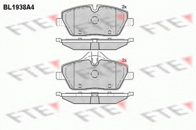 FTE bl1938a4 -  Комплект тормозных колодок, дисковый тормоз