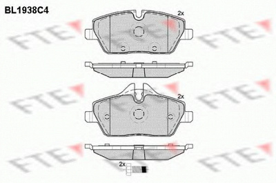 FTE bl1938c4 -  Комплект тормозных колодок, дисковый тормоз