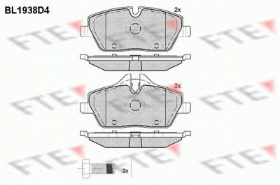 FTE bl1938d4 -  Комплект тормозных колодок, дисковый тормоз
